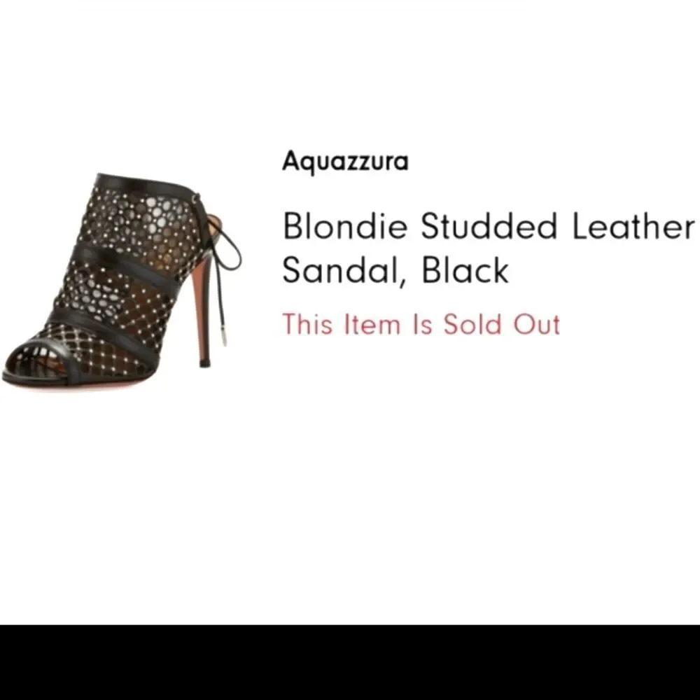 Aquazzura Like New Blondie Studded Leather Heels - Picture 6 of 8
